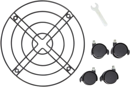 10.6 Pack 4, 360-Degree Bright Creations Plant Stand with Wheels - in Diameter, Black, of Modern - Metal Rolling Plant