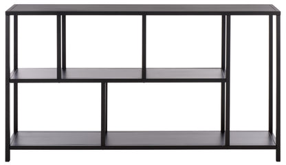 SAFAVIEH Couture Collection - Hodge Black Metal Console Table with 3 Shelves, Modern Minimalist Storage & Display (SFV9559A)