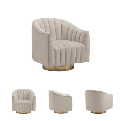Signature Design by Ashley Penzlin Swivel Accent Chair, Beige