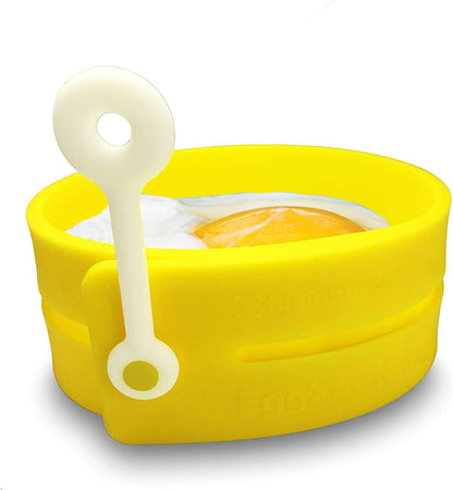 EggXactRing Adjustable Silicone Egg Ring, Food Ring for Baking, Molding, Presenting, Yellow