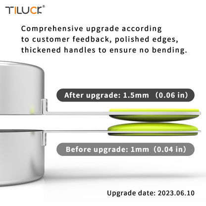 TILUCK Measuring Cups and Spoons Set, Stainless Steel, Kitchen Utensils for Cooking and Baking (10)
