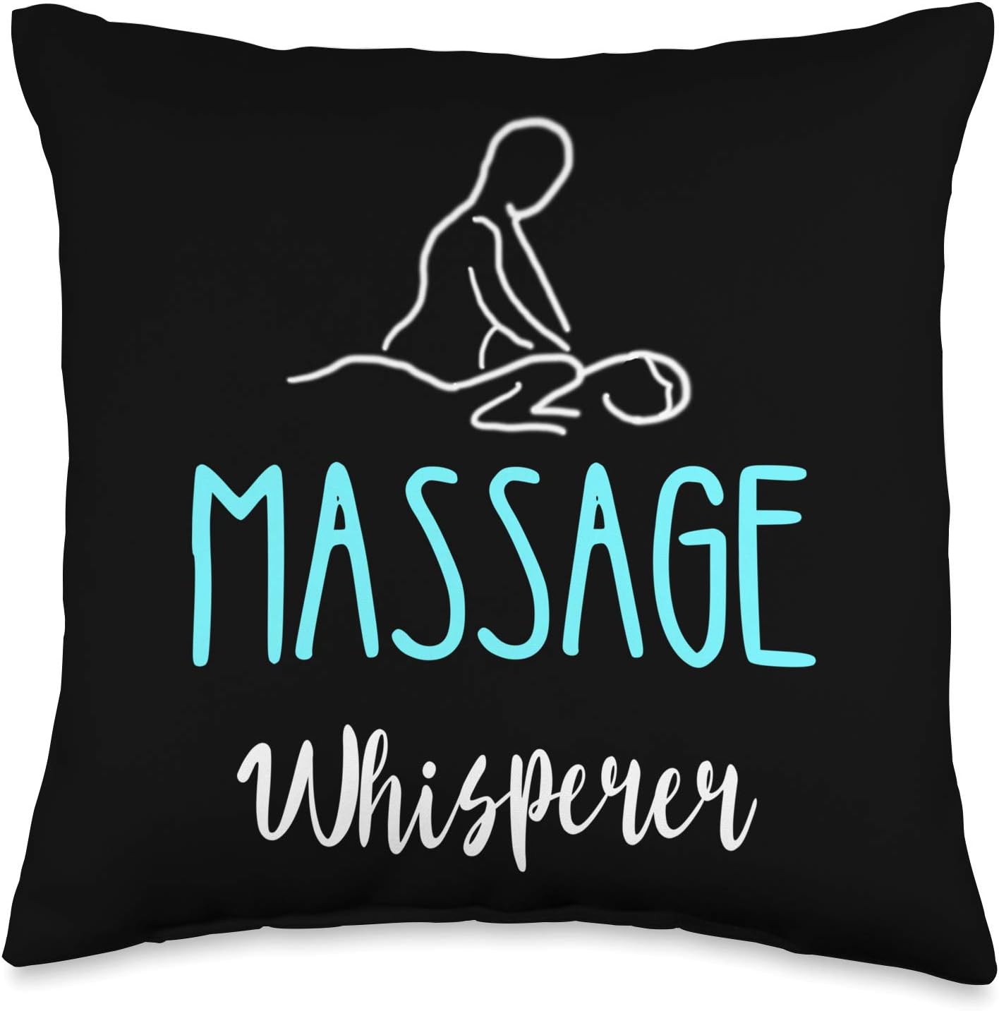 Massage Whisperer Relaxation Spa Masseur Chiropractor Throw Pillow, 16x16, Multicolor
