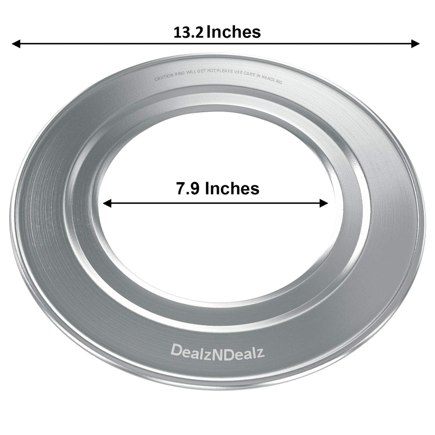 DEALZNDEALZ Bamboo Steamer Ring Adapter | Fits 8" to 13" Bamboo Steamer Basket | Stainless Steel Steaming Ring for Dumplings, Dim Sum, Veggies, and Cooking Essentials