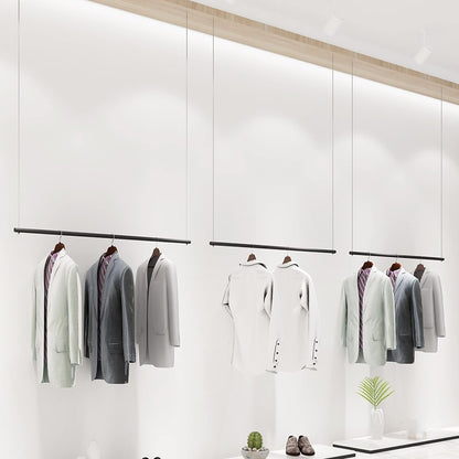 KYTGFH Clothes Rack, Height Adjustable Display Rack, Clothing Store, Ceiling Clothes Rack, Wedding Dress, Hanging Shelf, Wall Hanger, Commercial Room Organizer, Shelf,B,100cm