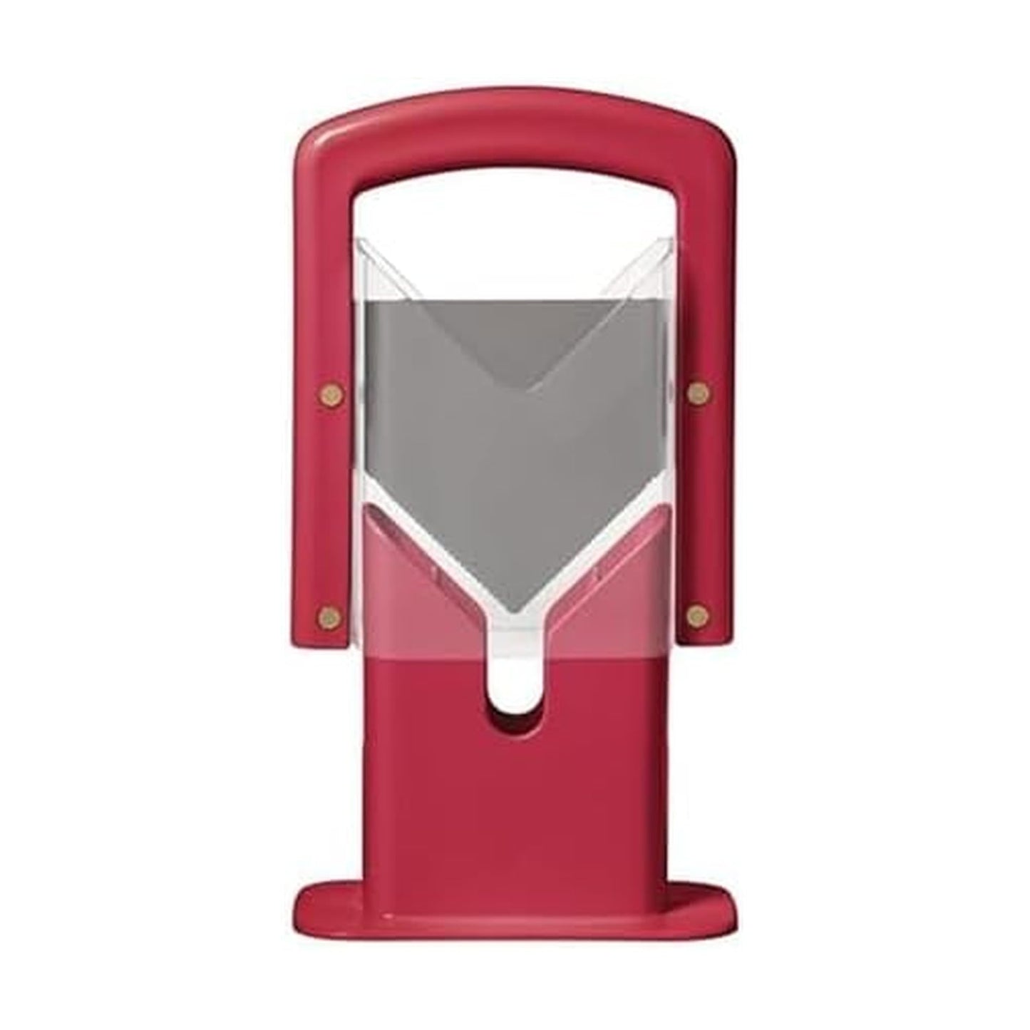 Hoan Bagel Biter Slicer and Cutter with Safety Shield - Serrated Blade Cuts Bagels, Muffins, Buns and Rolls - Dishwasher Safe Bagel Guillotine, 9.25 Inches Tall, Red