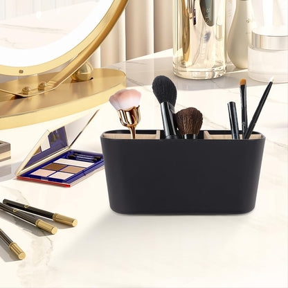 Toothbrush Holders for Bathrooms, Bamboo Organizer for Toothbrush and Toothpaste, Large Detachable Storage for