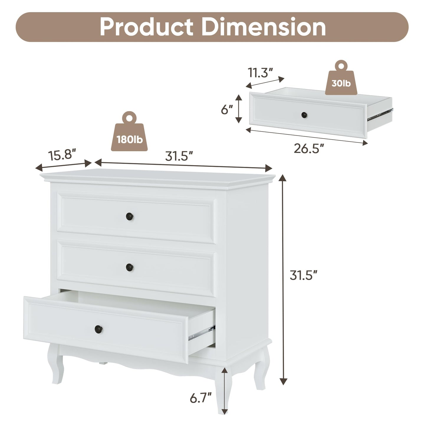 FansaFurn White Buffet Sideboard Set of 2, Wooden Sideboard Cabinet Organizer for Living Room, Hallway