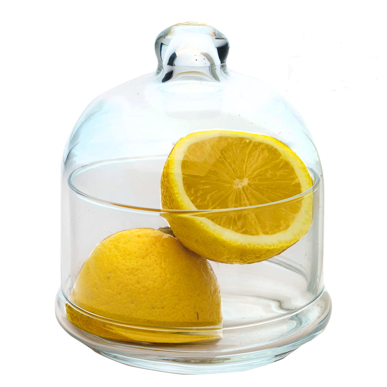 the mask el turko Multipurpose Glass Storage Jar with Lid, Avocado, Lemon, Onion, Tomato Keeper/Saver/Holder, Home & Kitchen Organizer (1 Pcs with Glass Lid)