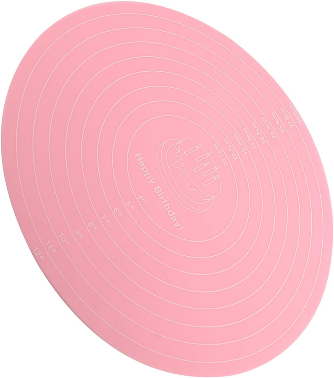 Silicone Baking Mat with Measurements for Cake Turntable, Non-Stick Heat Resistant Pastry Baking Sheet
