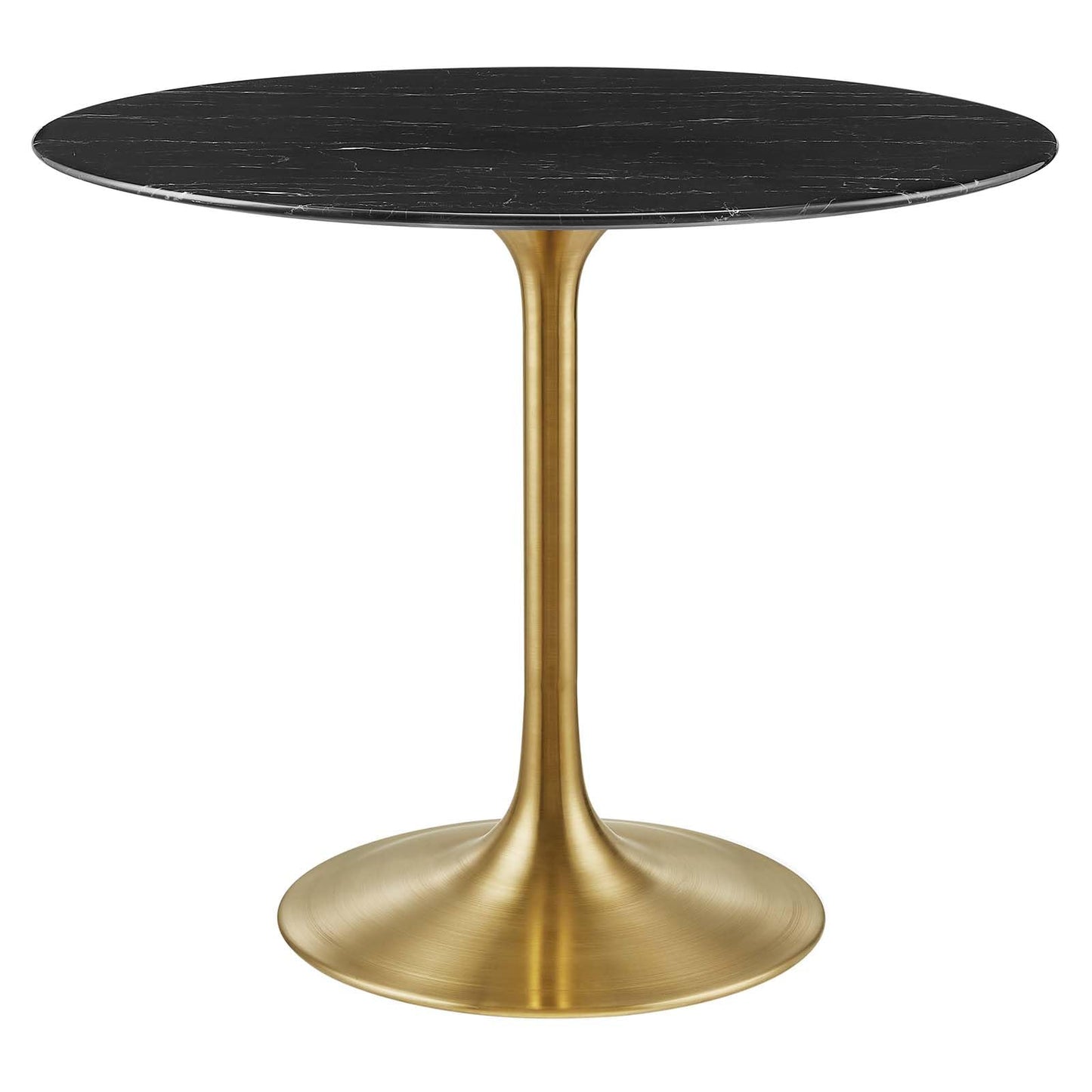 Modway Lippa Dining Table, 36", Gold Black