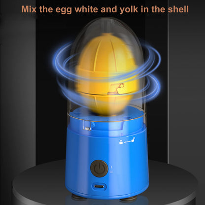 SQRMINI Electric Egg Spinner, Eggs Yolk White Mixer, Egg Whisk Kitchen Gadgets, Portable/Rechargeable Mix Egg in Shell Golden Egg Maker