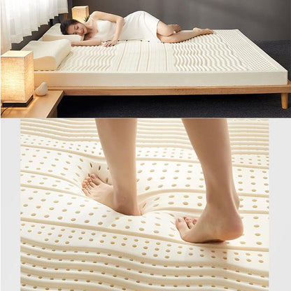 BIRJXVTO Natural Latex Mattress Topper, Firm Premium Latex, Medium Firmness Help Relief Shoulder & Back Pain,4in,120x190cm(47x75in)