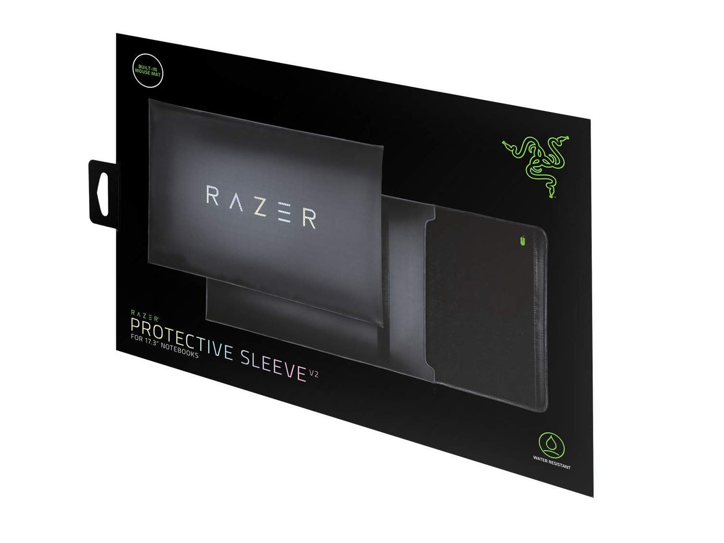 Razer 13" Neoprene Laptop Sleeve: Scratch & Water-Resistant - Padded Interior Lining - Snag-Free Velcro - Flip-Out Mouse Mat - Classic Black