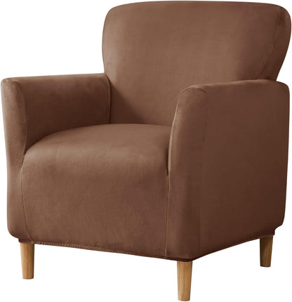 1-Piece HAOYONG Banquet Armchair Slipcover Stretch Velvet Chair Covers Armchair Sofa Covers Soft Arm Chair Cover