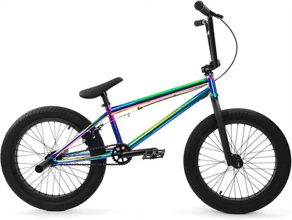 Elite BMX Bicycle 18", 20" & 26" BMX Bike - Freestyle BMX Bike All Models Come with 3 Piece BMX Crankset (20", Oil Slick)