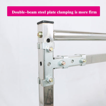 Embroidery Stand, Stainless Steel Needlework Floor Frame, Adjustable Cross Stitch Craft Stand, with 12 Hanging Wire Buckles, Standing Embroidery Lap Table, for Arts Crafts Sewing Needlework