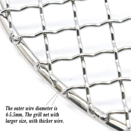Round Barbecue Wire Rack with 2" Height Legs Dia 9.5" - Multi-Purpose Grill Cooling Rack for Airfryer