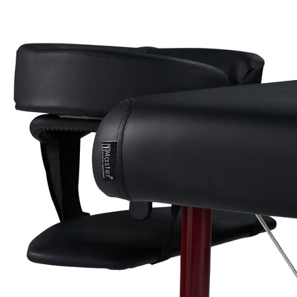 Master Massage Zephyr Lightweight Portable Massage Table Package- Tattoo Table- Spa Bed (Black, Maroon)
