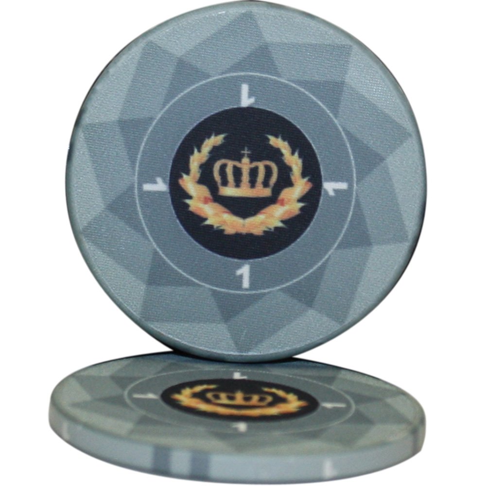 MRC 1000pcs Laurel Crown Ceramic Poker Chips Set with Aluminum Case Custom Build