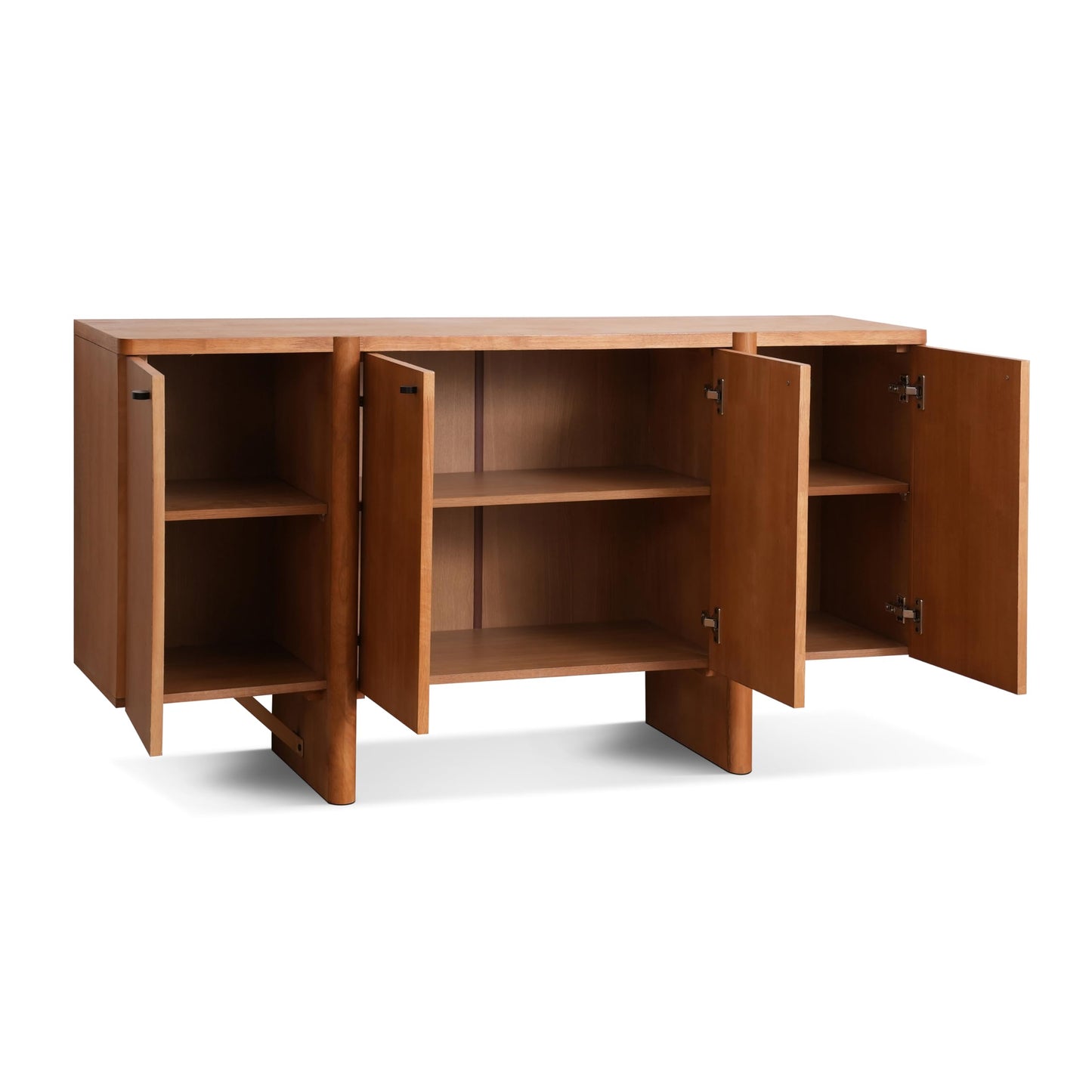 Christopher Knight Home Austen Retro Minimalist Wooden Storage Sideboard, Living Room Cupboard with Shelves, Dining Room/Kitchen Buffet Cabinet, Entryway Display Table, Home Office Credenza, Brown
