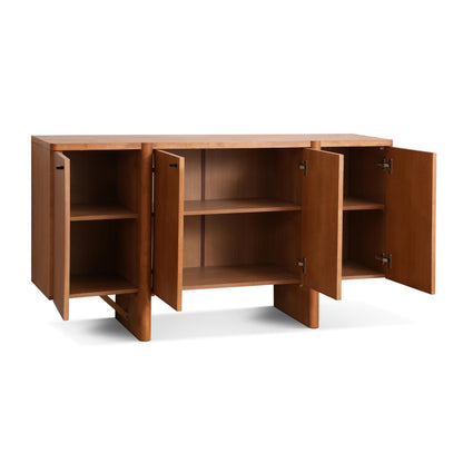 Christopher Knight Home Austen Retro Minimalist Wooden Storage Sideboard, Living Room Cupboard with Shelves, Dining Room/Kitchen Buffet Cabinet, Entryway Display Table, Home Office Credenza, Brown