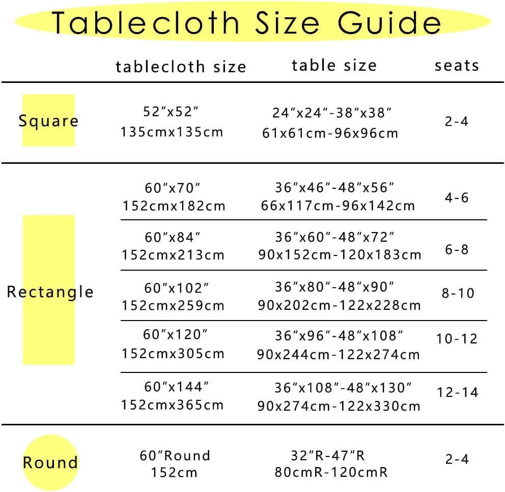 MANGATA CASA 2PCS Yellow Gingham Tablecloth, Waterproof Checkered Table Cloth for Square Tables, Light Yellow 52x52in