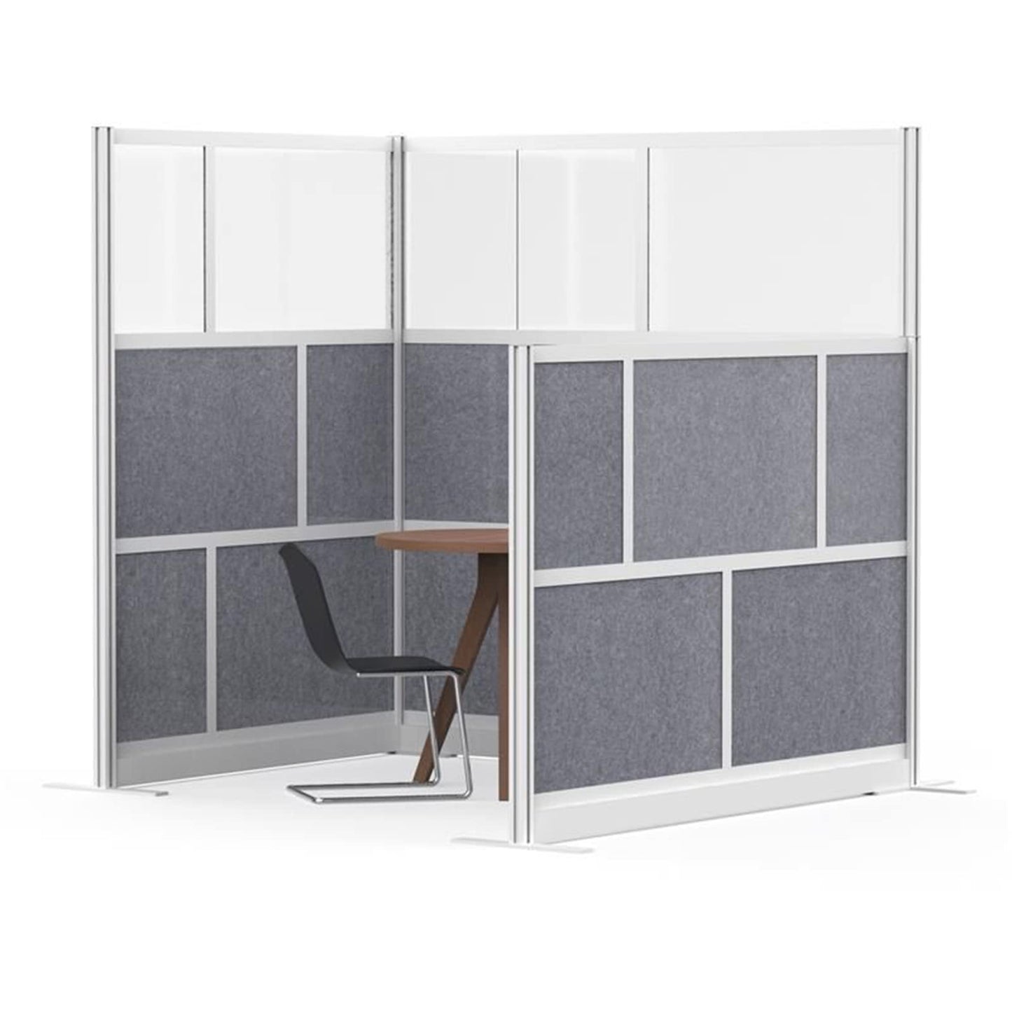Luxor MW-7070-XFCG Modular Room Divider Wall System - 70" x 70" Add-On Wall