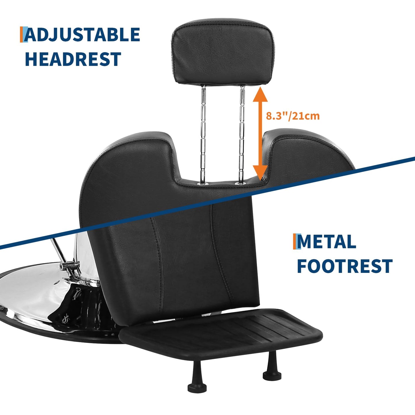 GarveeLife Heavy Duty Barber Chair for Hair Stylist, 360° Swivel Hydraulic Reclining Salon Chair with Adjustable Headrest & Pump, Shampoo Chair for Beauty Spa & Tattoo Artists, Max Load 330 Lbs