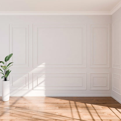 Pangda 3 Sets Peel and Stick Wall Molding Kit Inner and Outer Layer Style Premade Wainscoting Panel for Interior Wall Moulding Decor Accent Molding (31x63inch+78x63inch)
