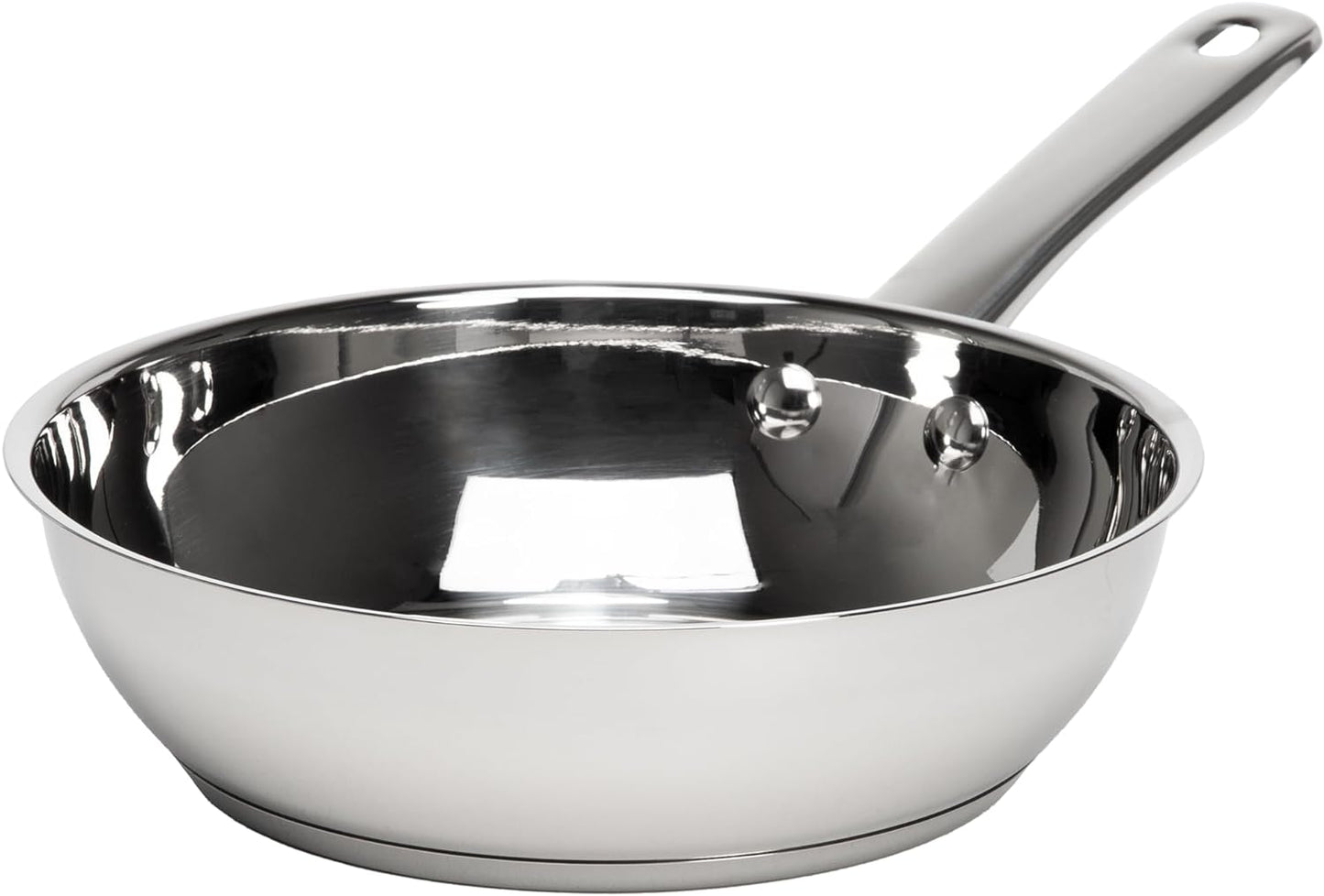 Ecolution Classic 8-Inch Stainless Steel Fry Pan, Professional Quality Sauté, Comfort Grip Riveted Handles