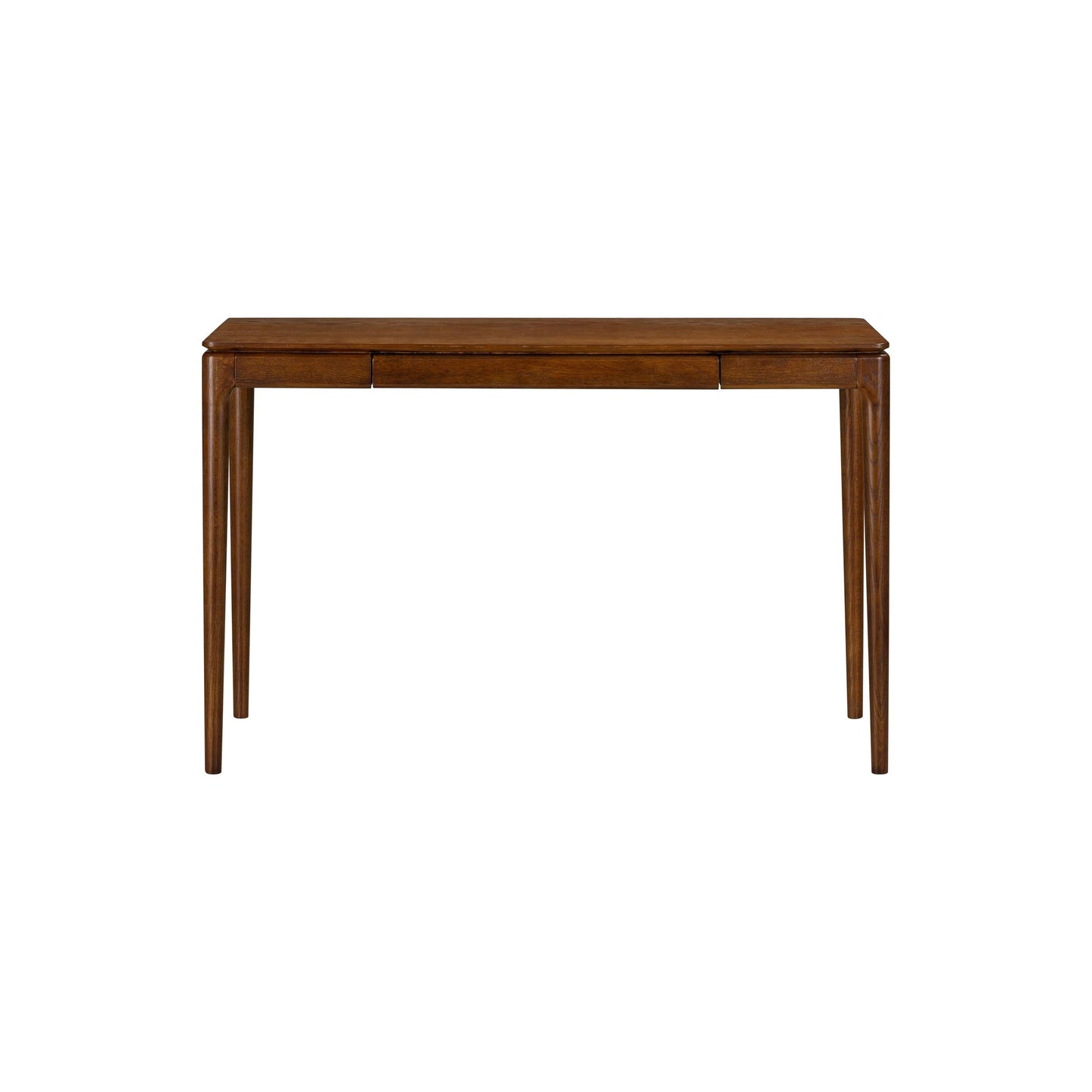 NTC Mingle Modern Wooden Rectangle Desk Table with Hidden Drawer – Waterproof & Heat Resistant, Dark Walnut