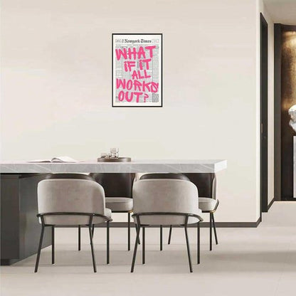 Drimiler Retro Newspaper Poster - Positive Affirming Quote Canvas Wall Art | 8x12in Framed Decor