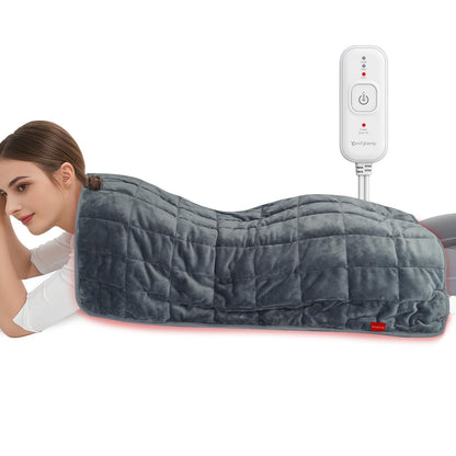 Comfytemp Weighted Heating Pad 17"×33" for Back & Cramps, Extra Large Electric Heat Pad, Birthday Days Gifts for Mom Women Men Dad, Full Body Heated Pad, Deeper Muscle & Pain Relief
