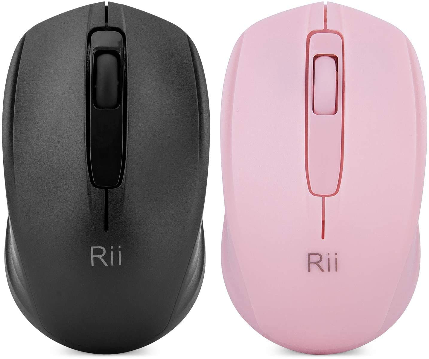 Rii Wireless Mouse, 2.4G Portable Computer Mice for PC, Laptop, Windows,Office Included Wireless USB dongle (Black)
