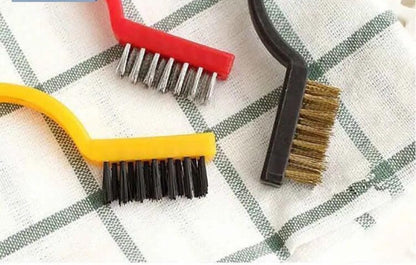 5Pcs Kitchen Stove Cleaning Brush + Scraper Tool Set, Heavy Duty Scraper for Gas Burners, Stainless Steel and Nylon