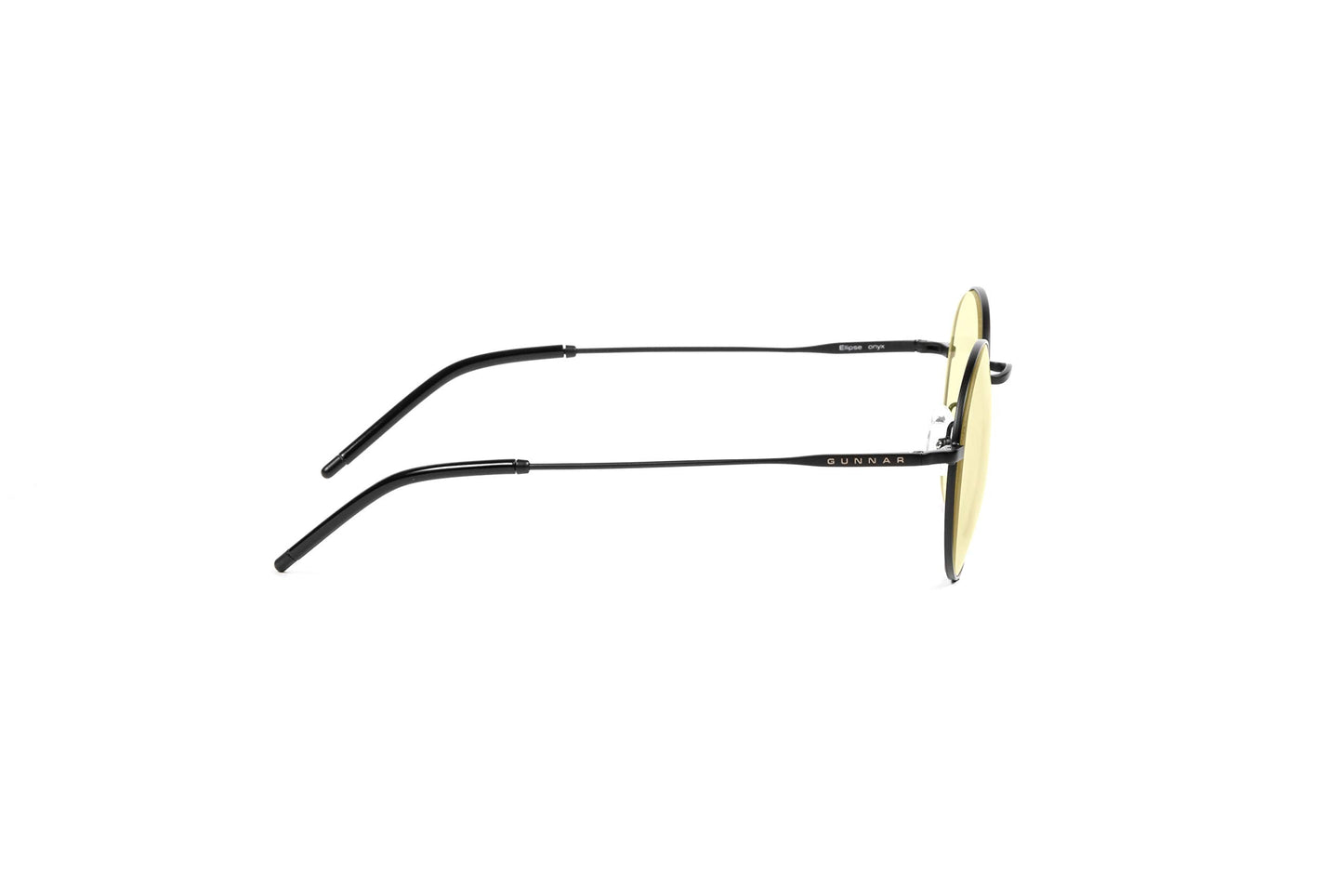 Gunnar Optiks Amber Lens Round Blue Light Blocking, Black, Adult