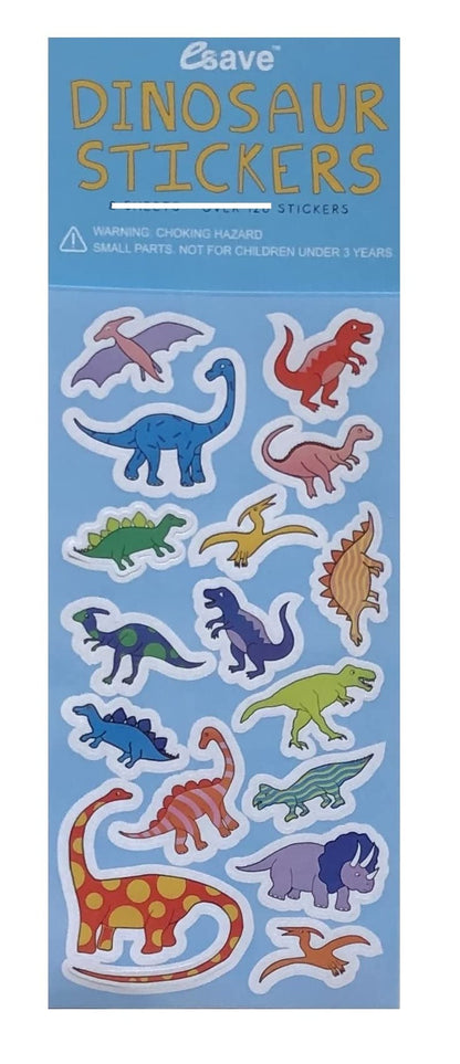 Mickey Mouse Roadster Birthday Party Supplies Bundle includes 16 Dessert Cake Paper Plates and 1 Dinosaur Sticker Sheet