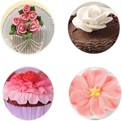 BeeSpring 5 pcs Petal Piping Nozzles, Stainless Steel Cake Decorating Tips for Rose Flower Pastry DIY Tools