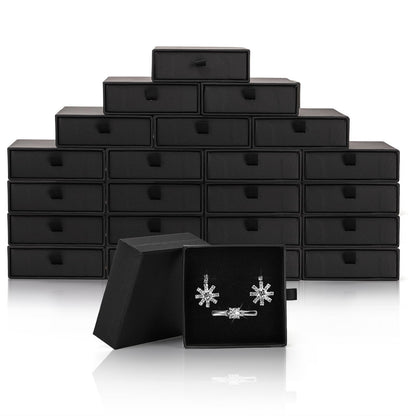 WRINGKIT 24 Pack Jewelry Gift Boxes, 3.5x3.5x1.2 Inch Cardboard Jewelry Packaging Box with Lid, Small Storage Display Case Bulk for Necklaces, Bracelets, Earrings, Valentine's Day Jewelry Gift
