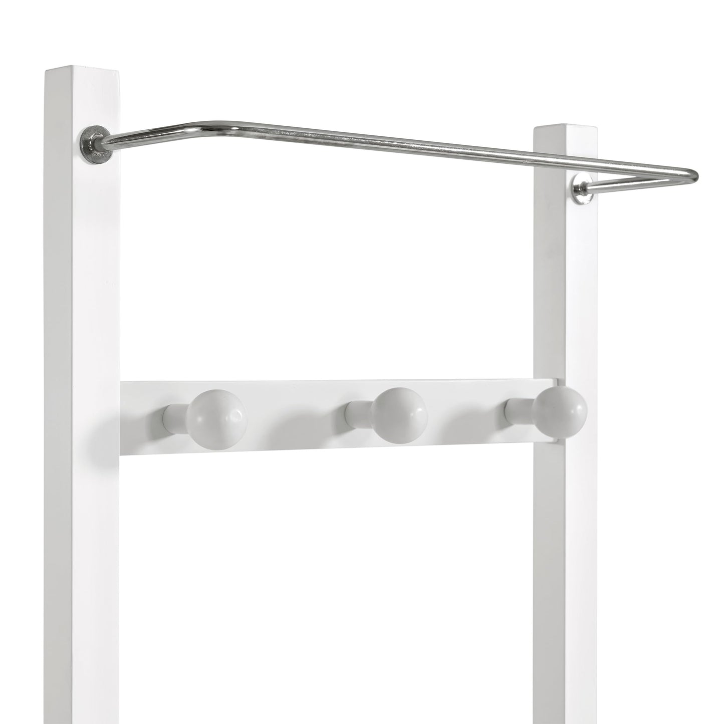 Derby Laundry Hamper with Seat & Towel Rack – Storage Stool for Entryway, Laundry Room, or Bathroom by Alaterre Furniture (White)
