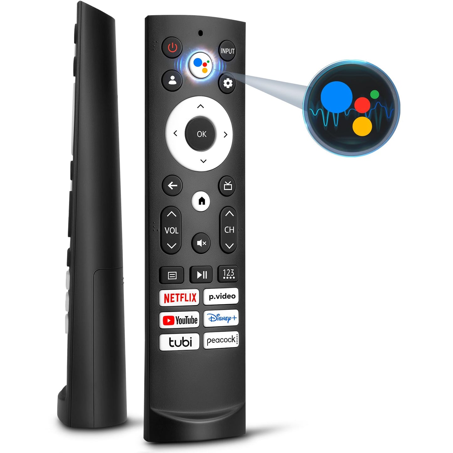 Voice Remote Control Replacement for Hisense Smart Google TV，Compatible with Hisense QLED UHD Mini-LED ULED Google TVs