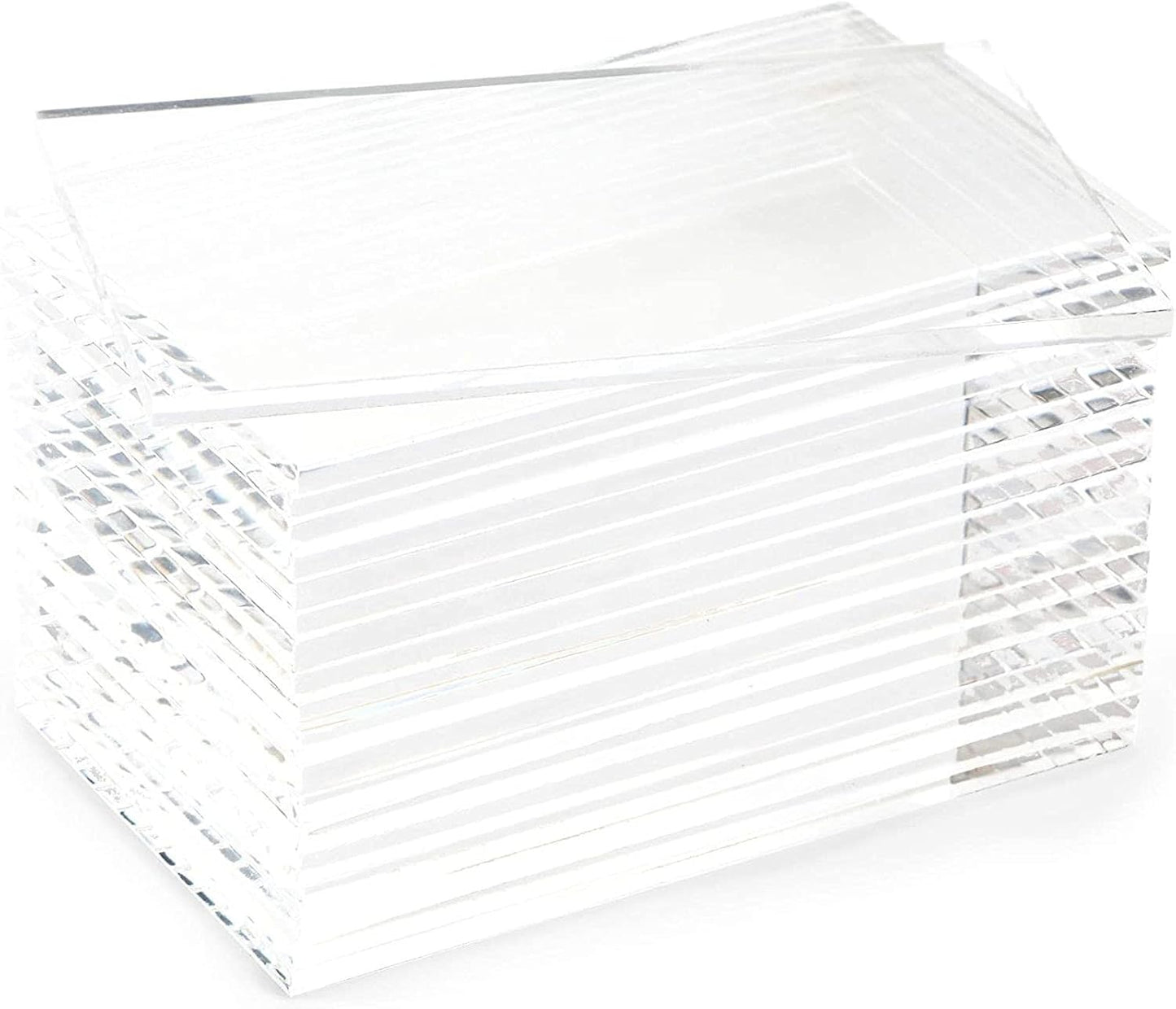 Bright Creations 20-Pack Clear Acrylic Place Cards for Seating, Wedding Guest Names, Table Settings, 3.5 × 2 in