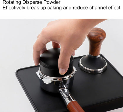 Coffee Needle Distributor, Rust Resistant Base Design Hand Needle Distributor for Home (51MM)