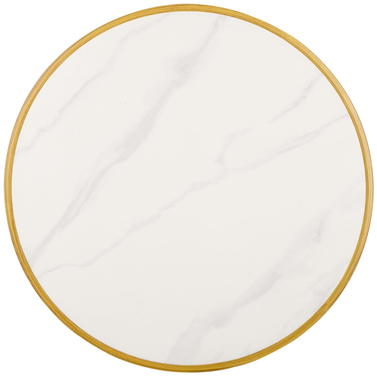 SAFAVIEH Outdoor Collection Pomona White/Bamboo Bistro Table (Fully Assembled)