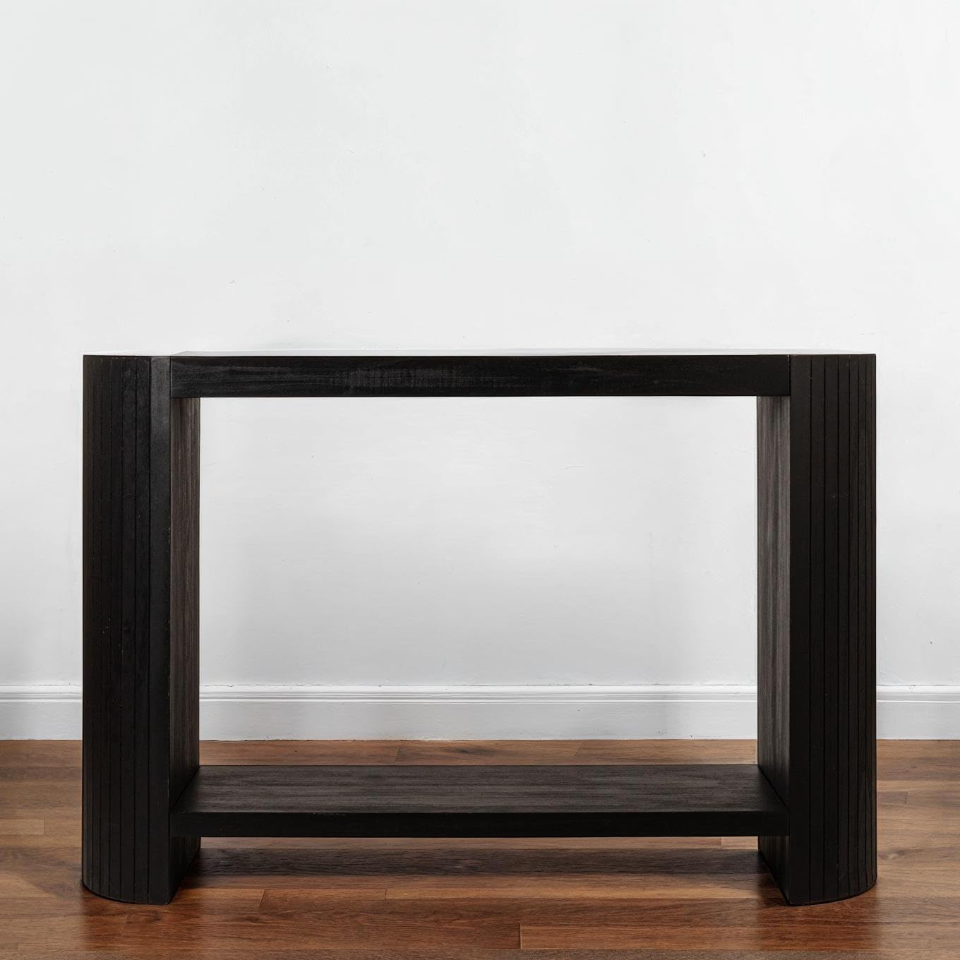 Creative Co-Op Modern Black Rounded-Edge Console Table