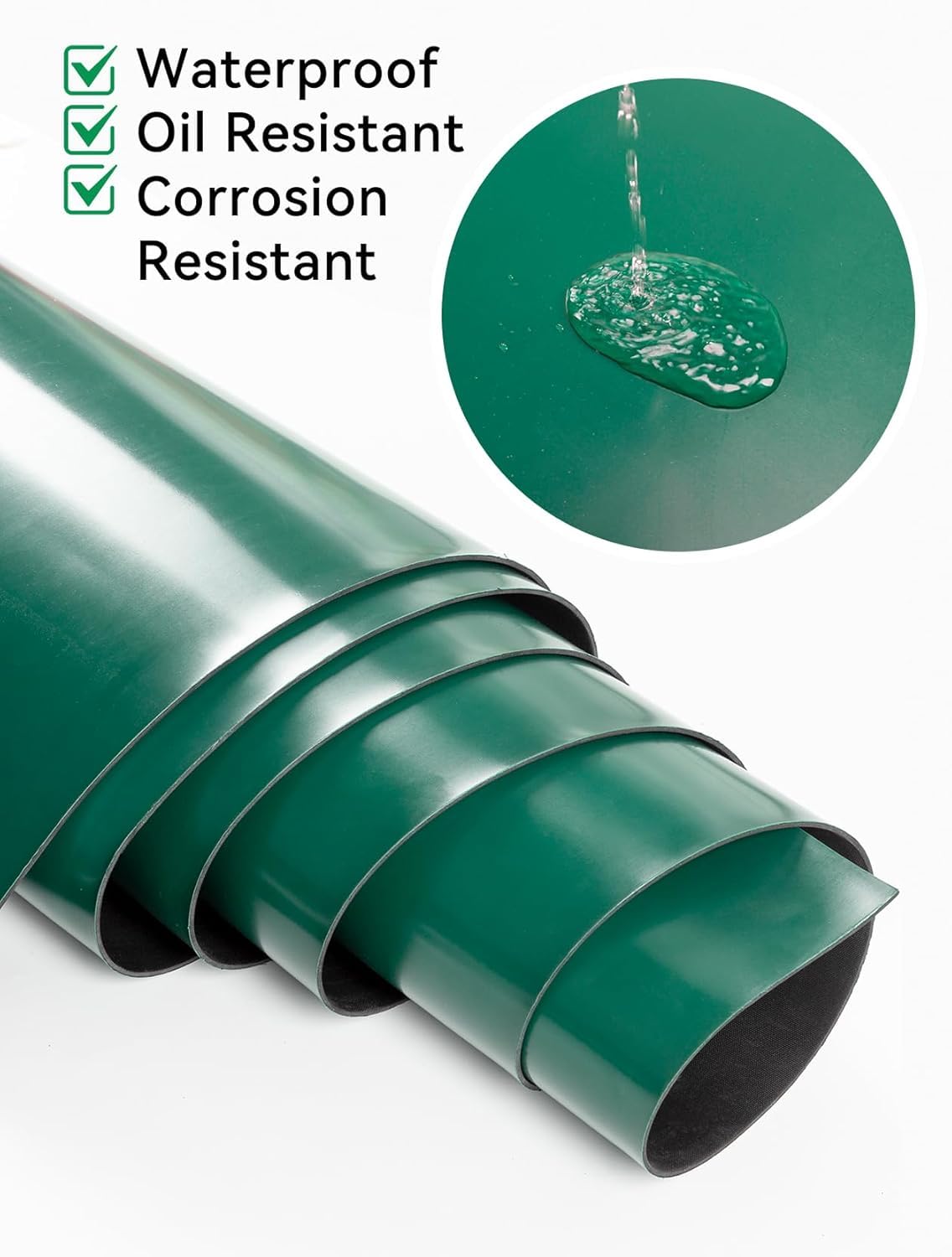 ESD Anti-Static Mat Roll - 23.7" x 118" High-Temperature Grounding Rubber Mat Desktop Use - Ideal Phone, PC, ESD-Sensitive Device Repair - Green