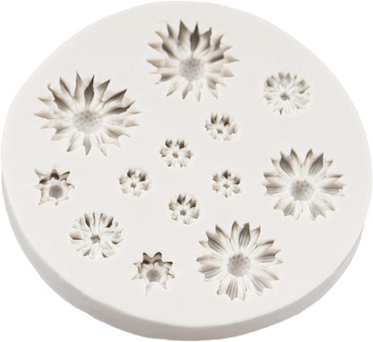 Daisy Flower Fondant Mold, Silicone Molds for Cake Decoration, Cupcake Topper, Chocolate, Gum Paste