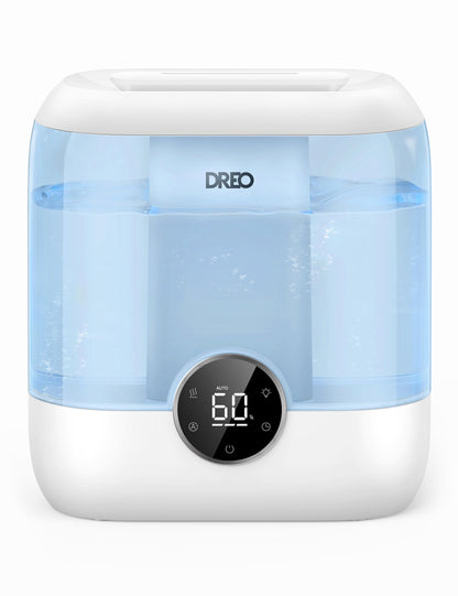 Dreo 6L Top Fill Humidifiers for Bedroom, 60H Runtime 28 dB Quiet Supersized Cool Mist Air Humidifiers for Large Room, Baby Nursery, Plant, Indoor, Night Light, Easy to Clean, Precise Humidity Control