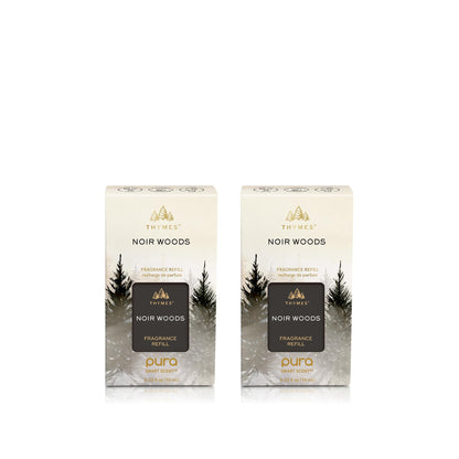 Thymes Pura Refills – 2 Pack of Oil Diffuser Scents – Long-Lasting Pura Diffuser Refills – Premium Home Fragrance – Notes Siberian Fir Needles, Cedarwood & Sandalwood (Frasier Fir, Pack of 2)