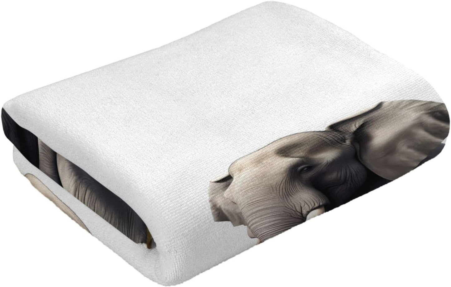 Funny Elephant Sitting on The Toilet Soft Fingertip Towels, Hand Towel, Dish Towel for Bathroom, 12 x 27.5 inch